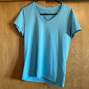 Under Armour Women's Light Blue V-Neck Tee